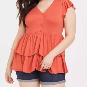 Torrid Tiered Babydoll Top - Size 00
